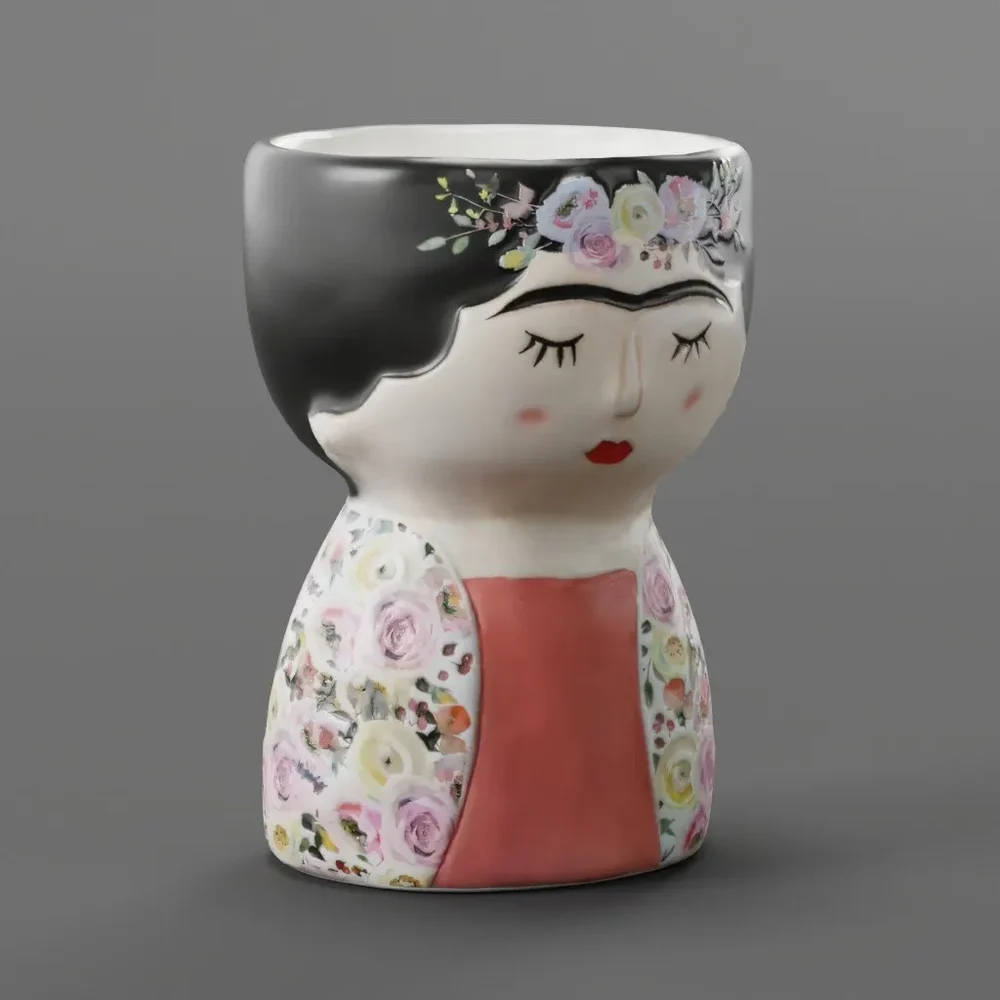 Frida Kahlo Head Vase 3d Scan