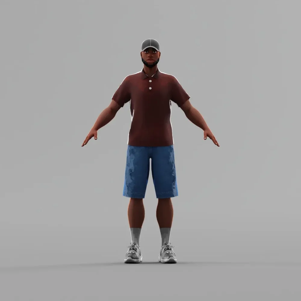 Stylized Male Character Model Frank