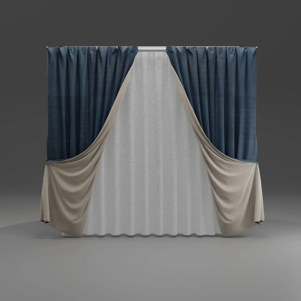Realistic curtain 02 pursian blue 87615171-4a64-4894-b8e7-fef3a1a8e17d