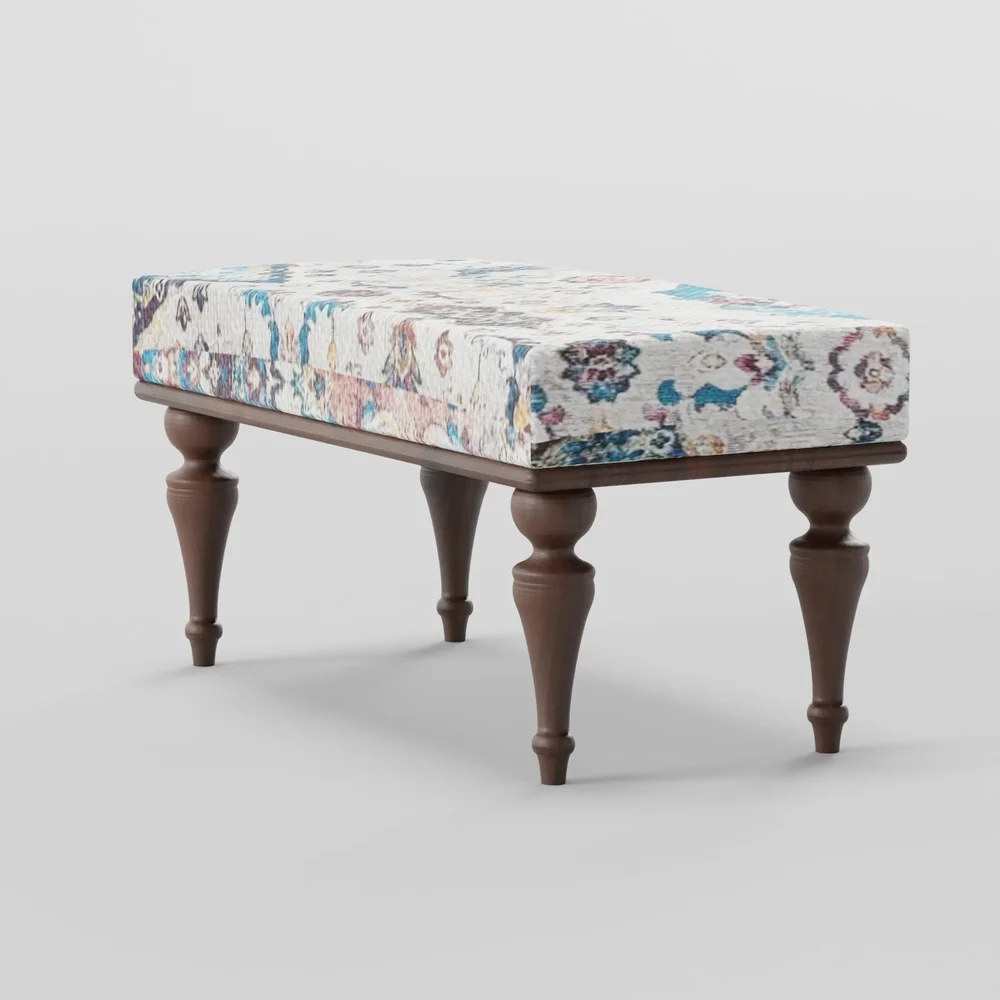 Upholestered Turkish Rug Bench