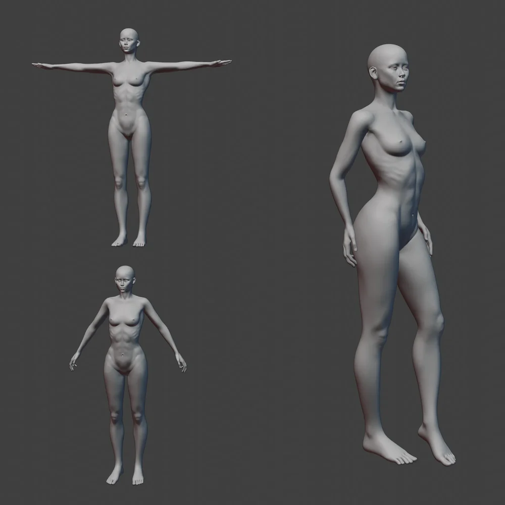 Base Mesh - African Female