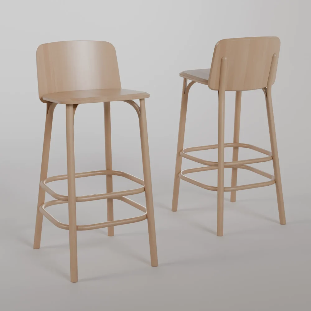 Split Barstool B0 - Natural Varnish