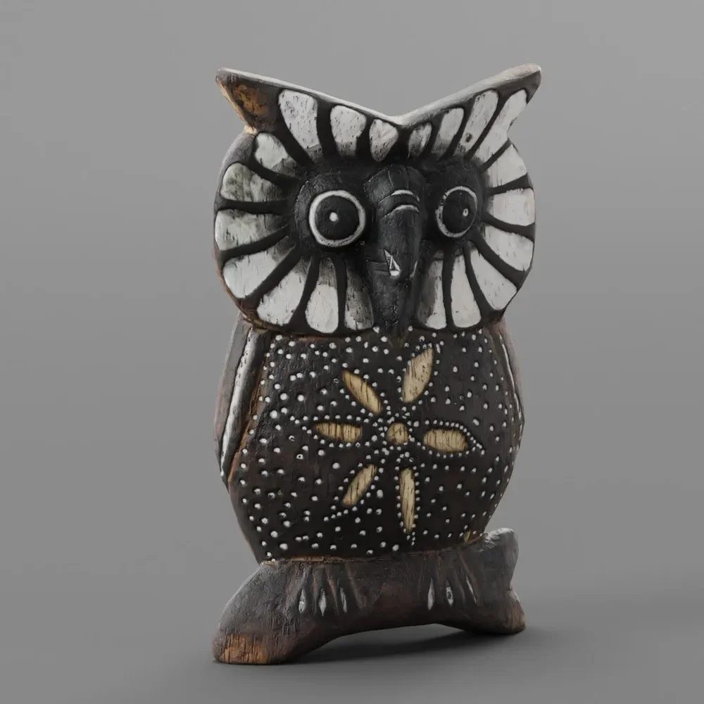 Owl Ornament Statue 3d Scan