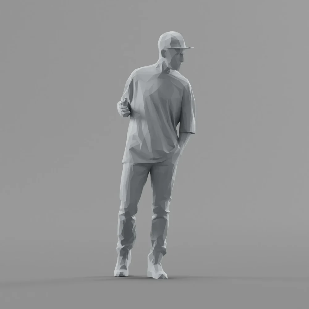Lowpoly Male Walking