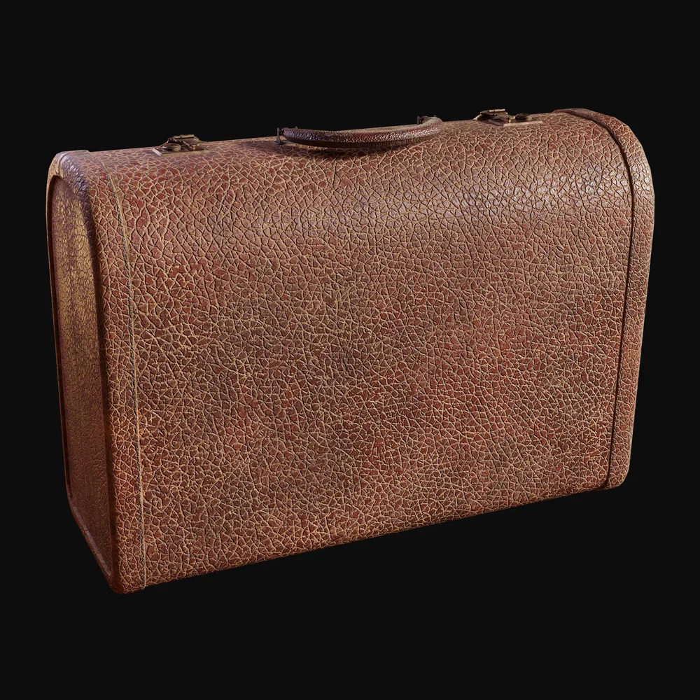 Vintage Rigid Leather Suitcase B
