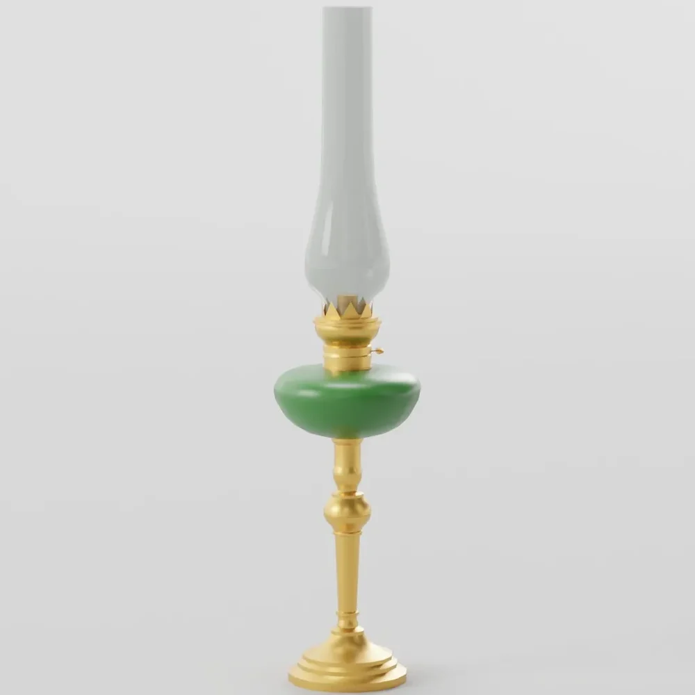 Oil Lamp -Lowpoly