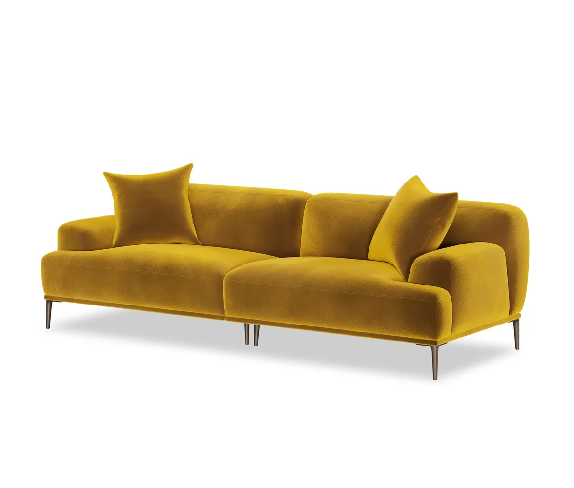 Abisko Plush Yarrow Gold Sofa