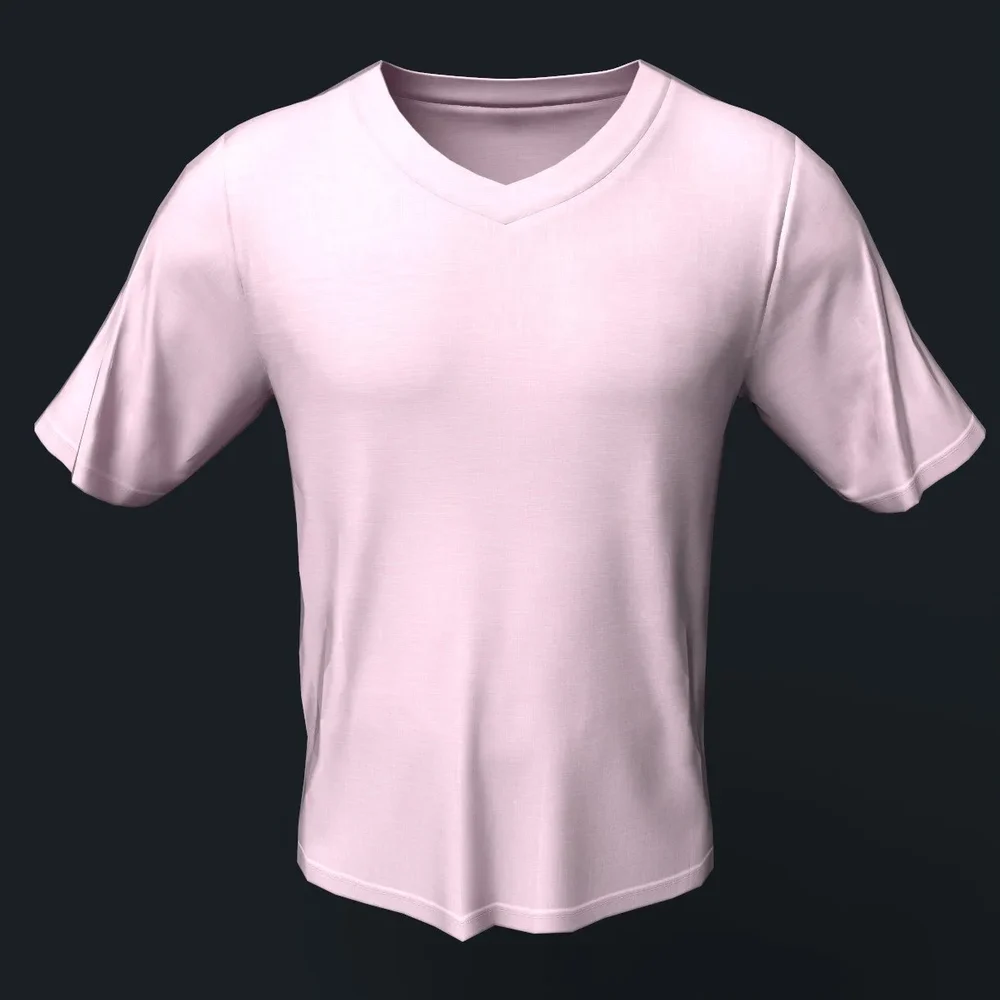 Pink V-Neck T-Shirt