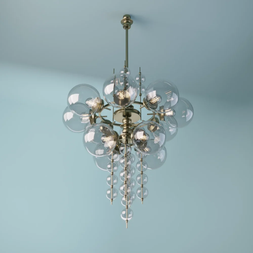 Glass Orb Chandelier