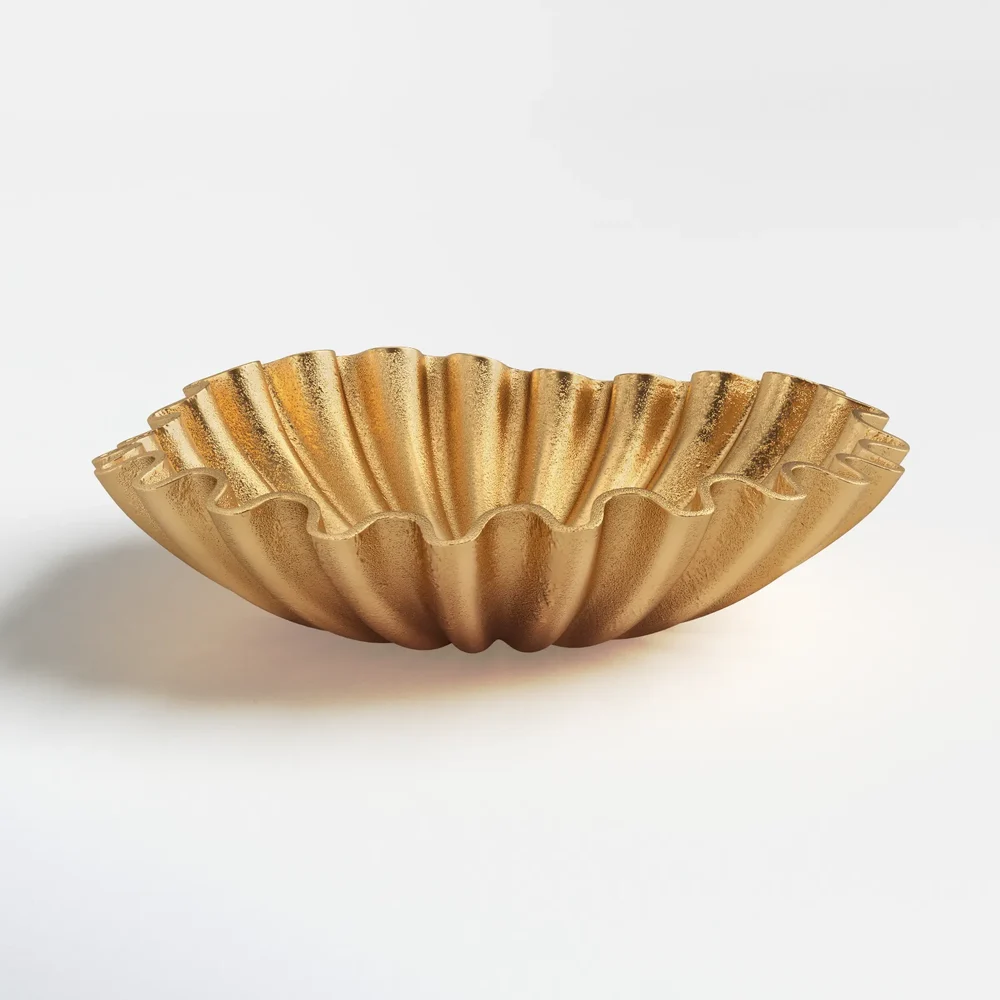 Gold Fluted Decorative Tray