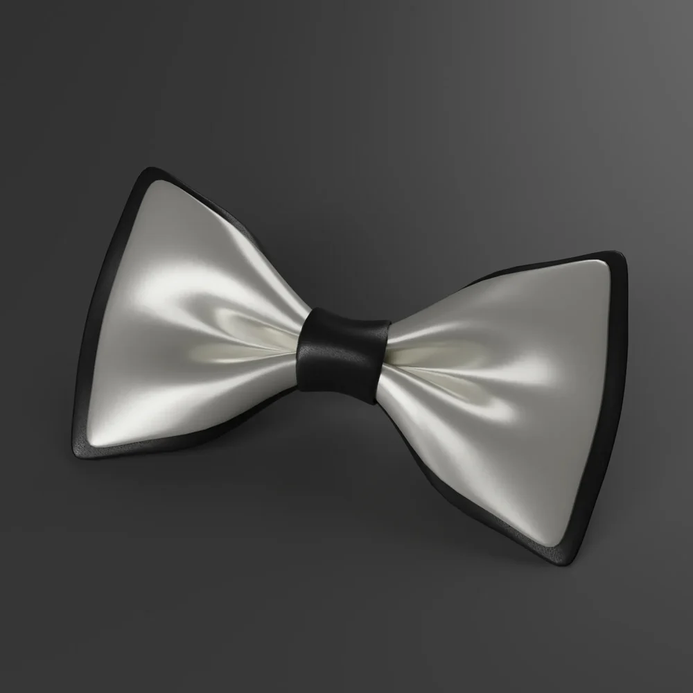 Elegant Black And White Bow Tie
