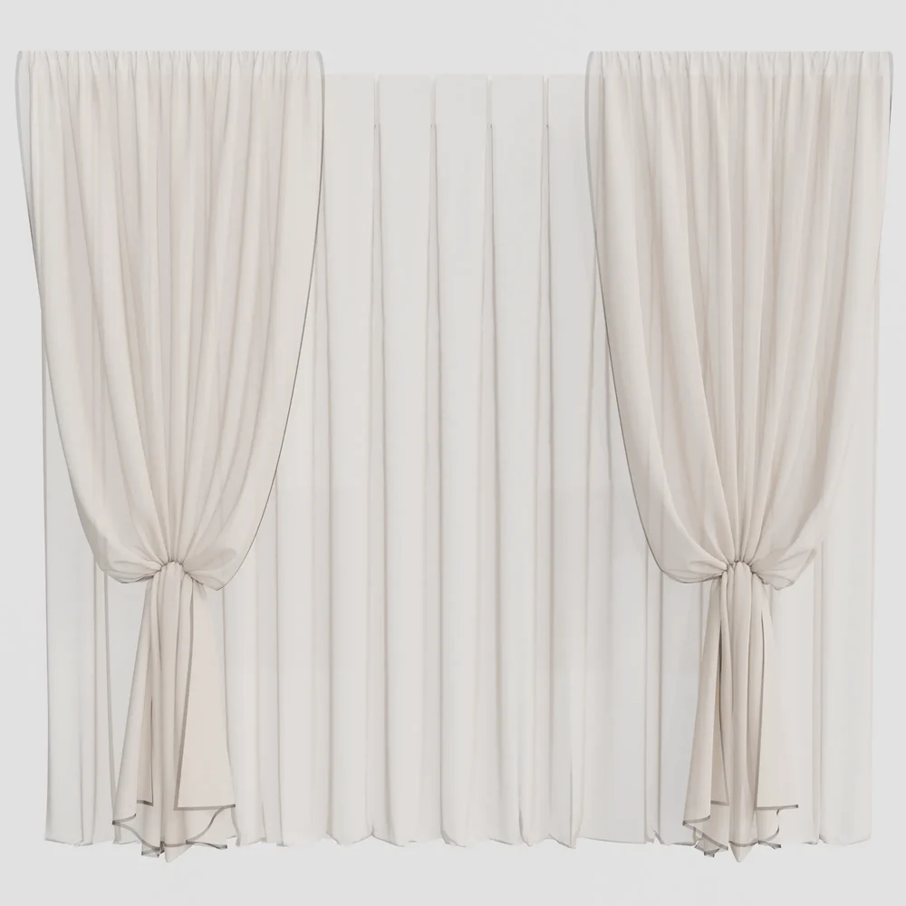 Gd Silk Curtain Set