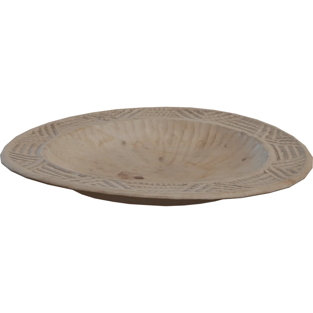 Carved Wooden Plate