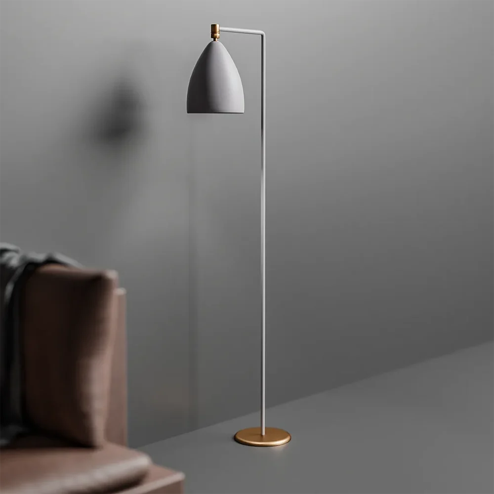 Spot Floor Lamp - Gray And Gold
