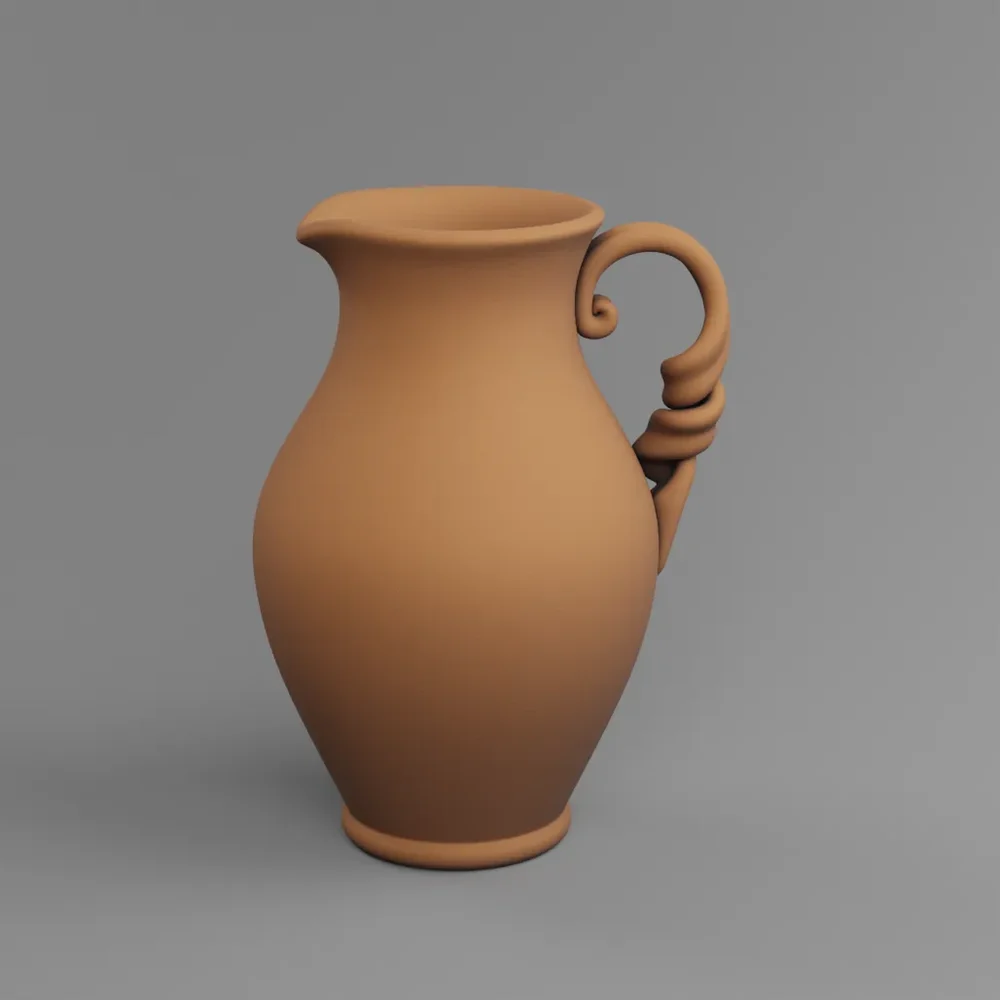 Rustic Terracotta Clay Pitcher