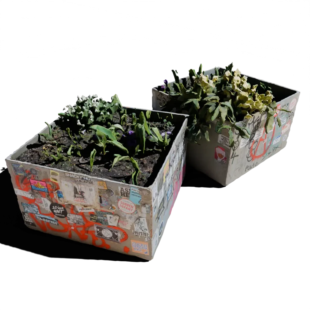 Big Square City Flower Pots