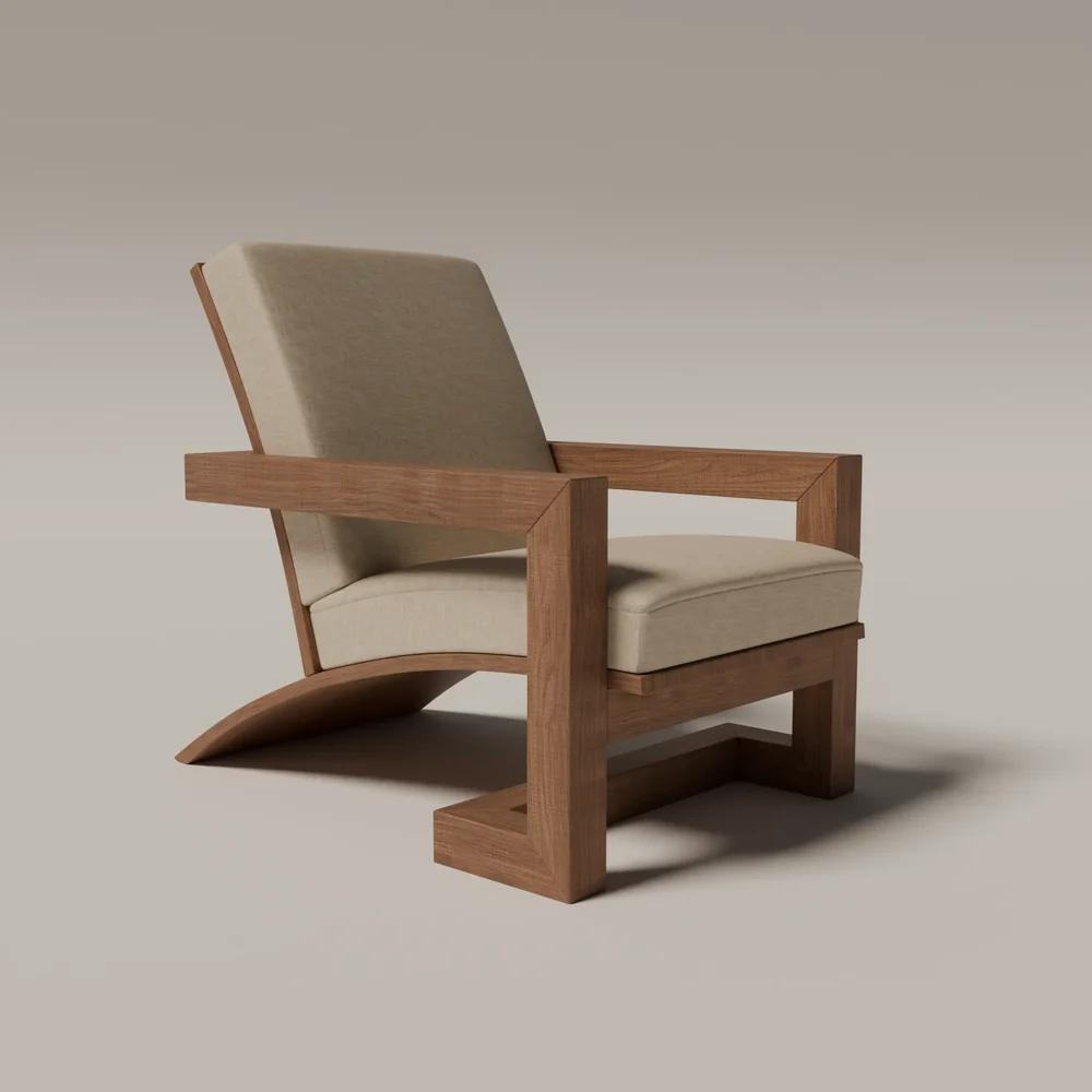Modern Wooden Lounge Chair