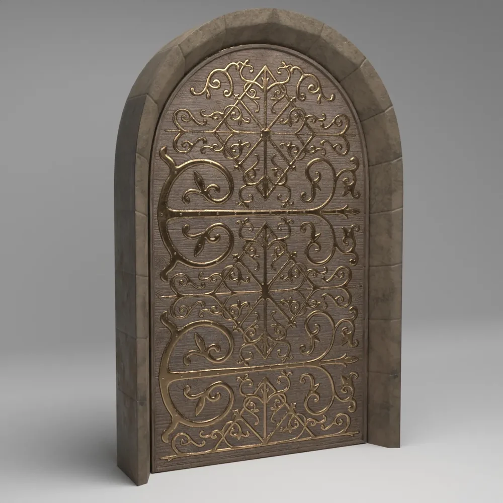 Ornamental Old Cathedral Door Church