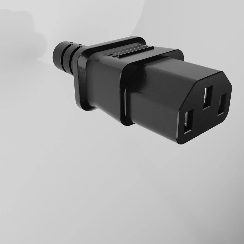 Iec Connector Type C14 - Rear Strain Relief