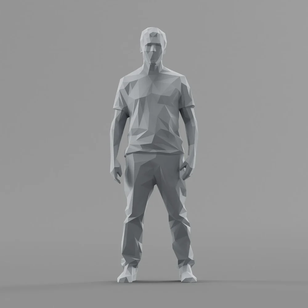 Lowpoly Male Standing