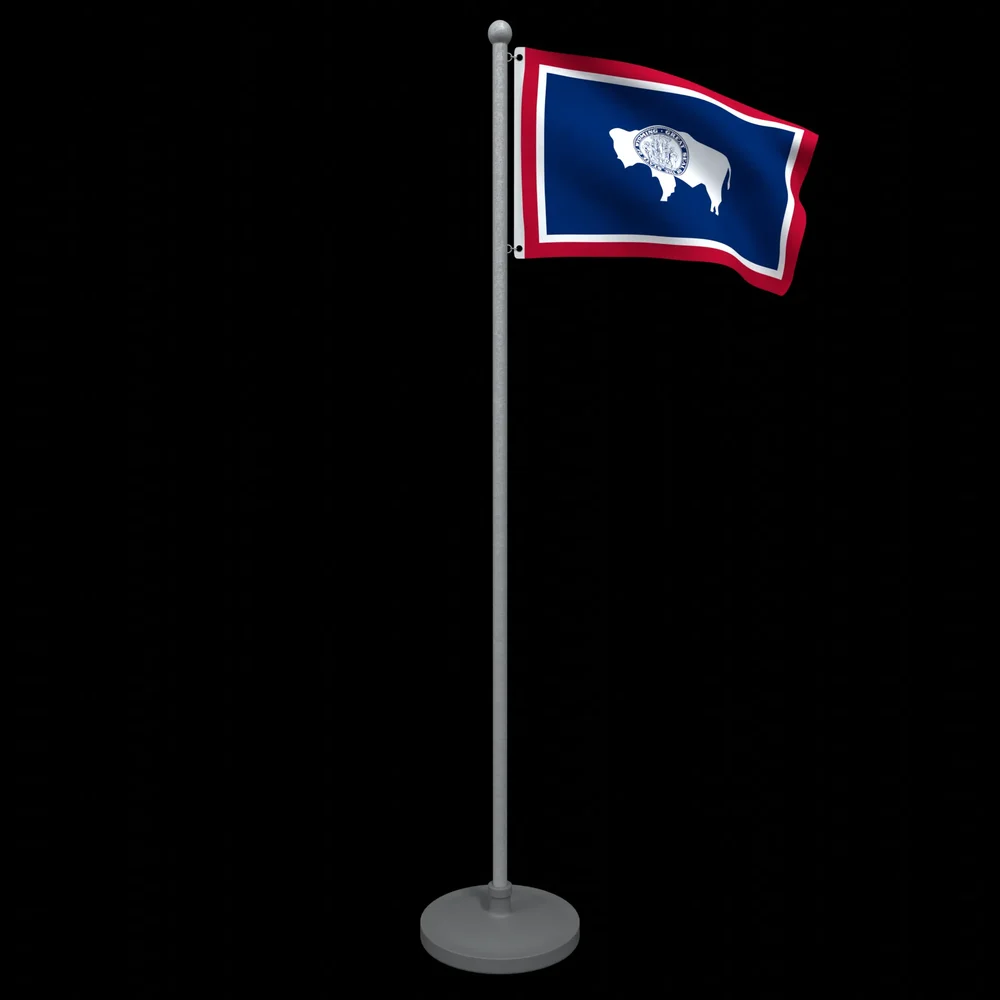 Animated Flag Of Wyoming State