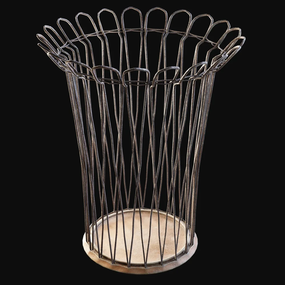 1920s Vintage Wire Wastebasket