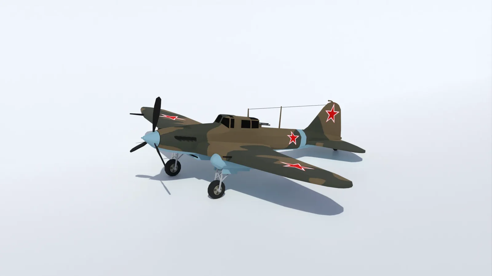 Low Poly Ilyushin Il-2 Shturmovik
