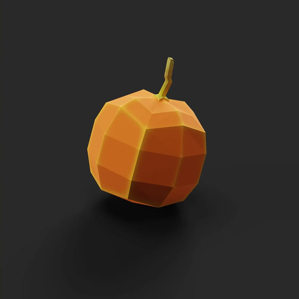 Low Poly Fruit Orange