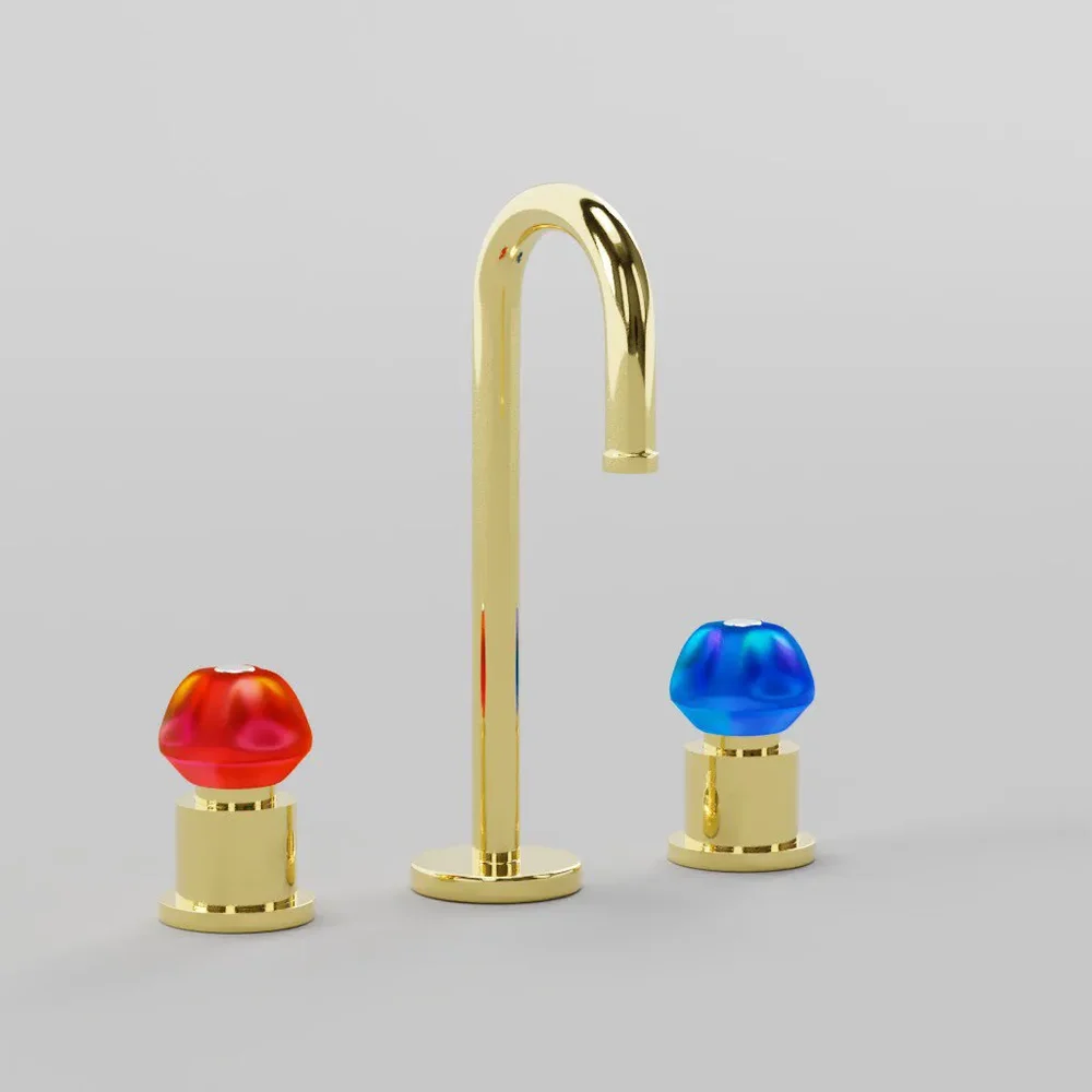 Gem Handle Fancy Bathroom Faucet