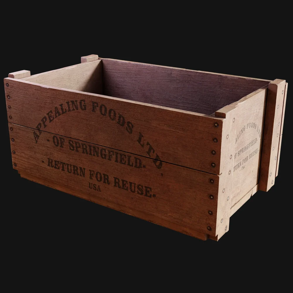 Reusable Wooden Delivery Crate Branded