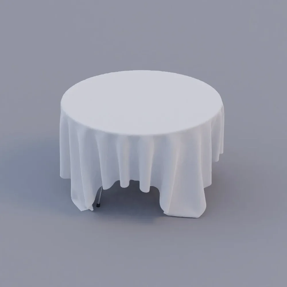 Round Restaurant Table With Table-Cloth