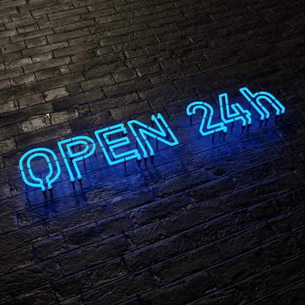 Open 24 Neon Sign