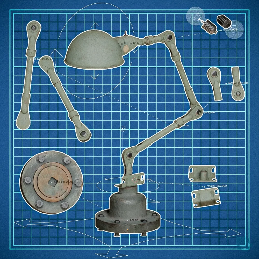 American Industrial Adjusting Lamp