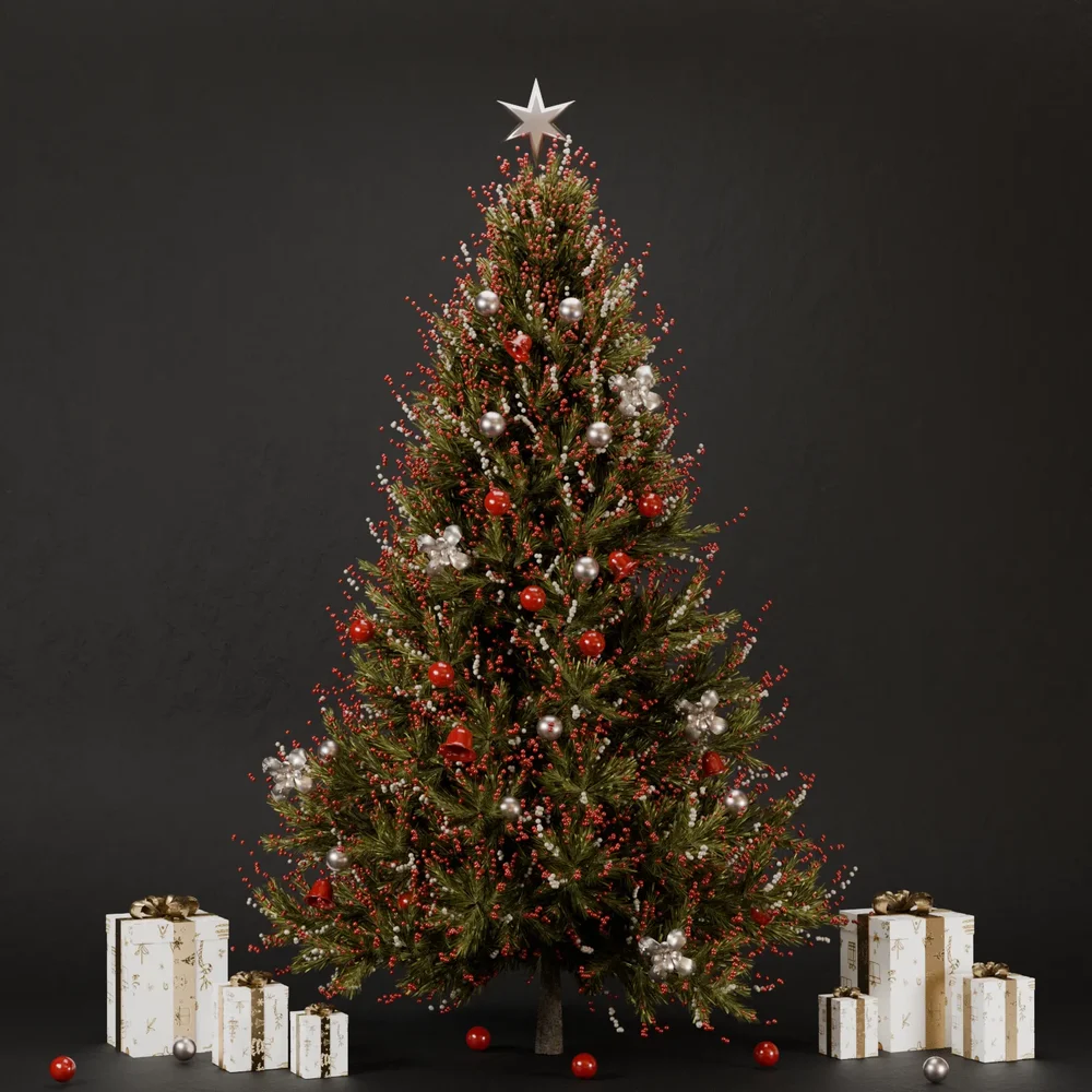 Sj-Red Christmas Tree