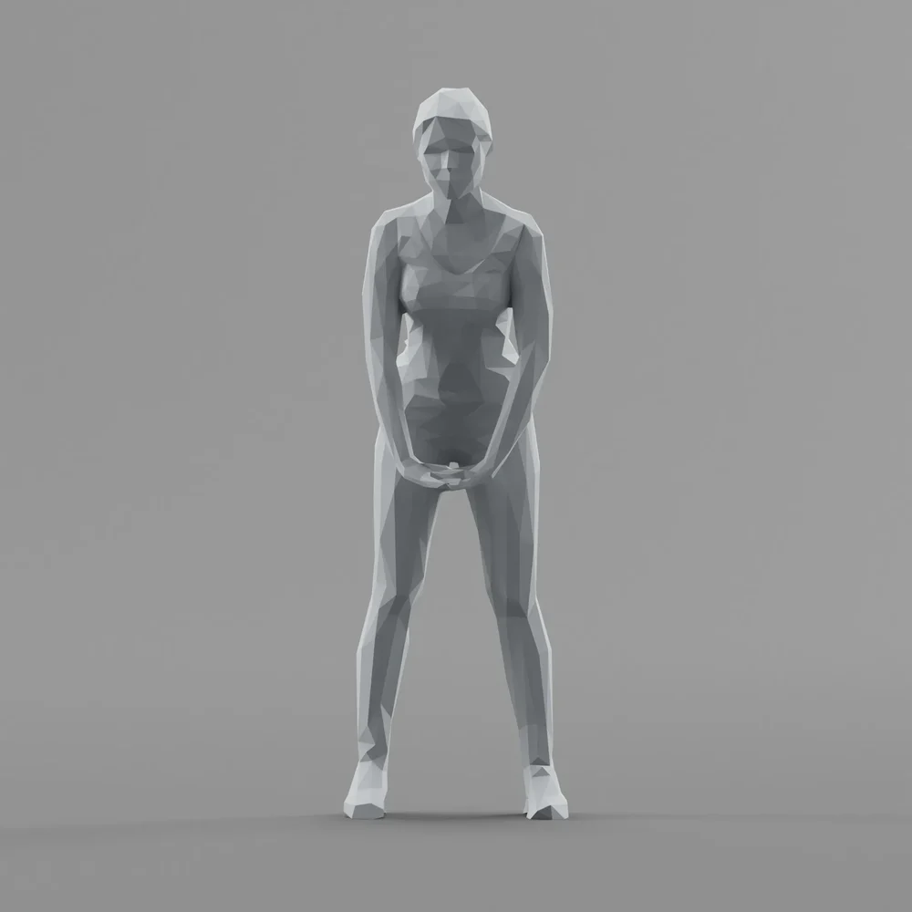 Lowpoly Female Character Fitness