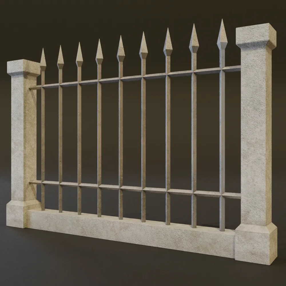 Halloween Fence Wall With Spikes