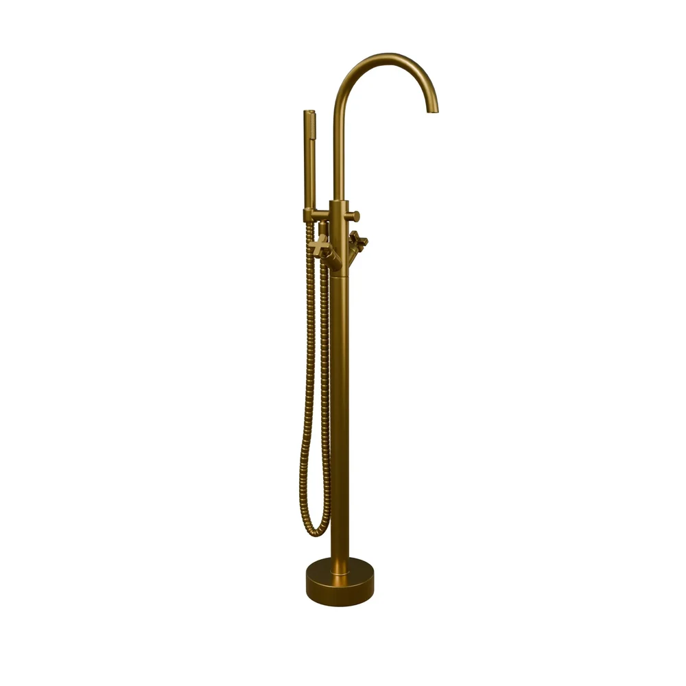 Regal Brushed Gold Floorstanding Bathtub