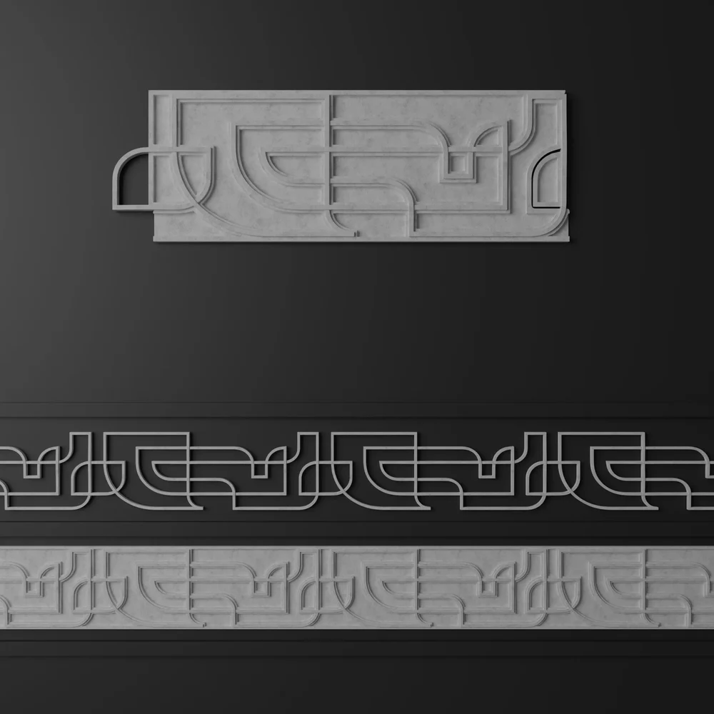 Plaster Artdeco Ornament