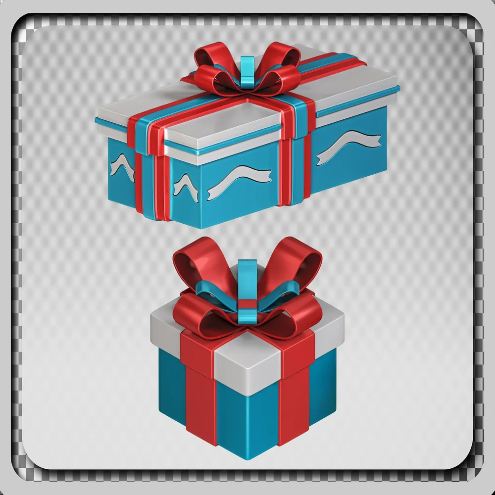 Giftbox Icon Set With Variations