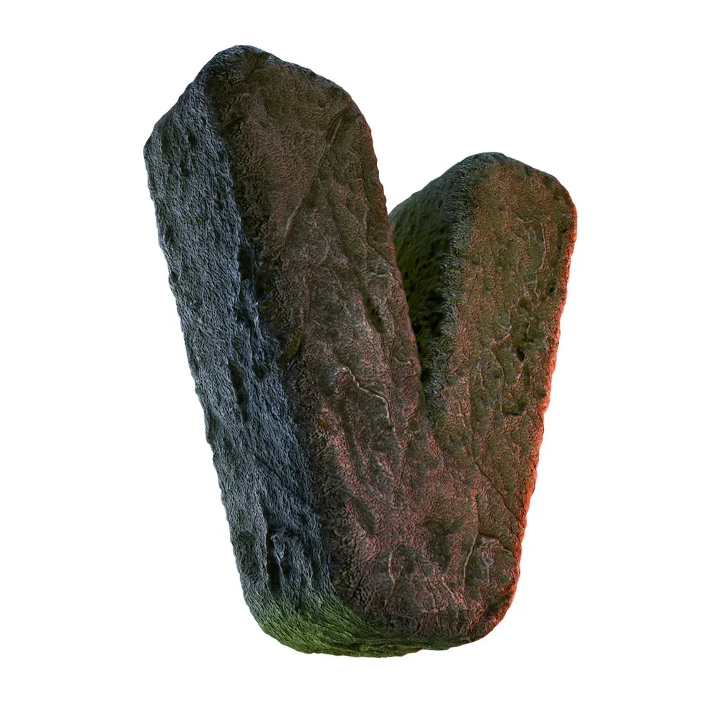 V Letter Of Alphabet Stone Carved