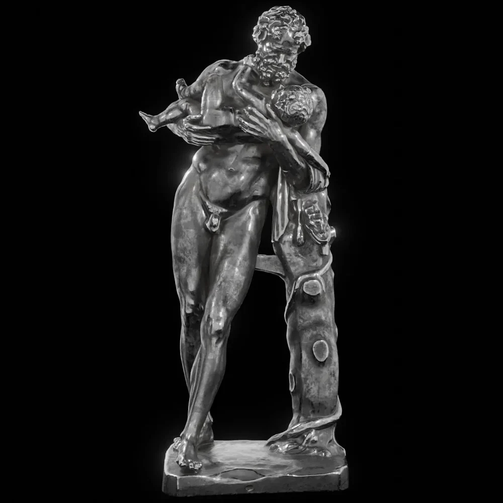 Steel Silenus And Baby Dionysus