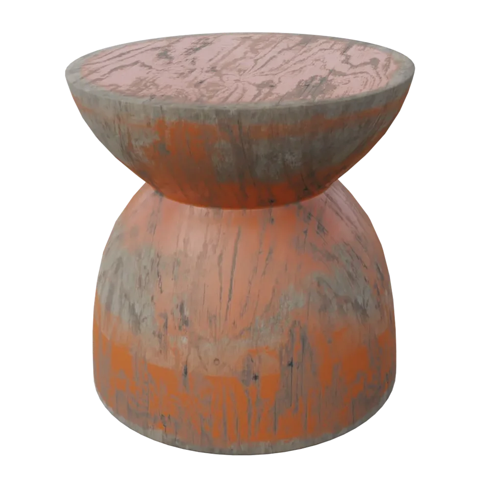 Orange Painted Wooden Table
