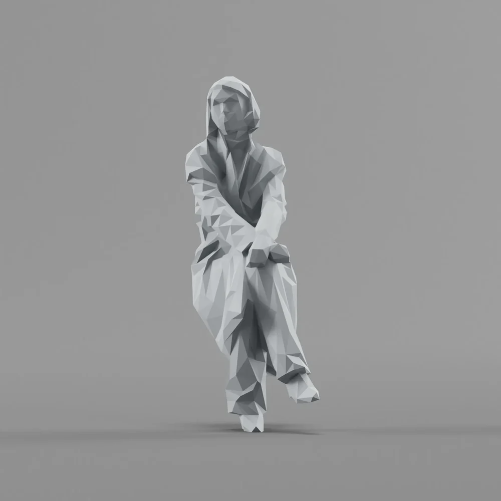 Lowpoly Female Sitting