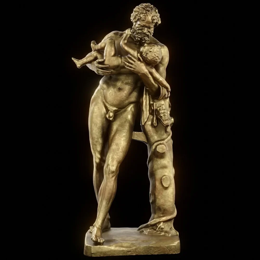 Brass Silenus And Baby Dionysus