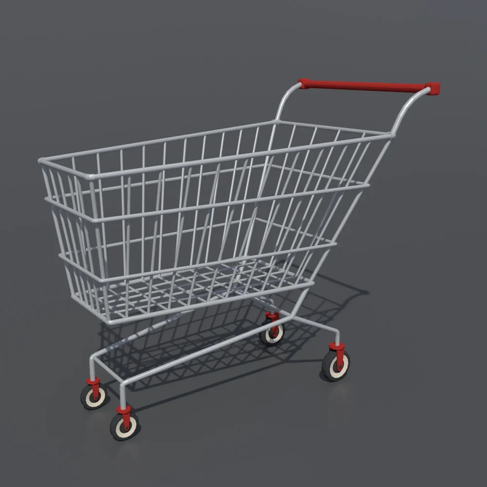 Low Poly Super Market Cart