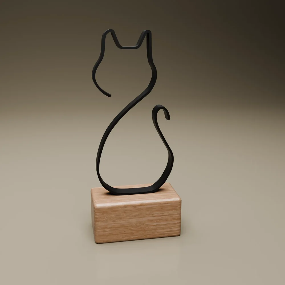 Simple Cat Shape Decoration