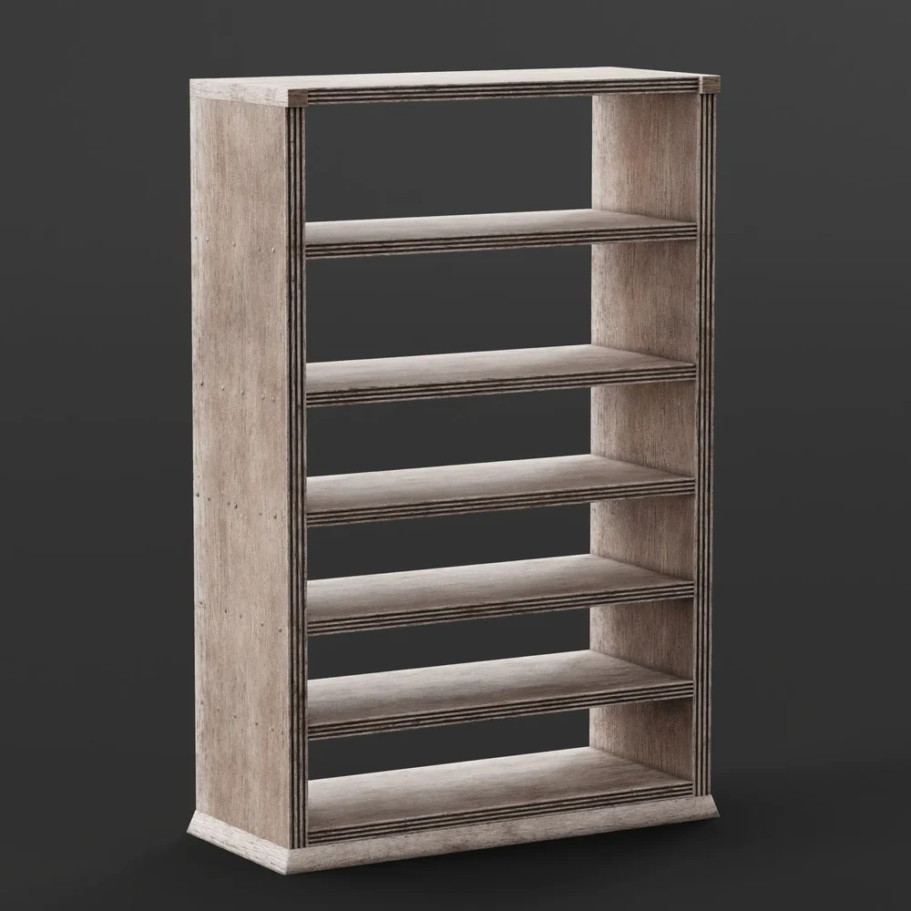Wooden Bookshelf Worn