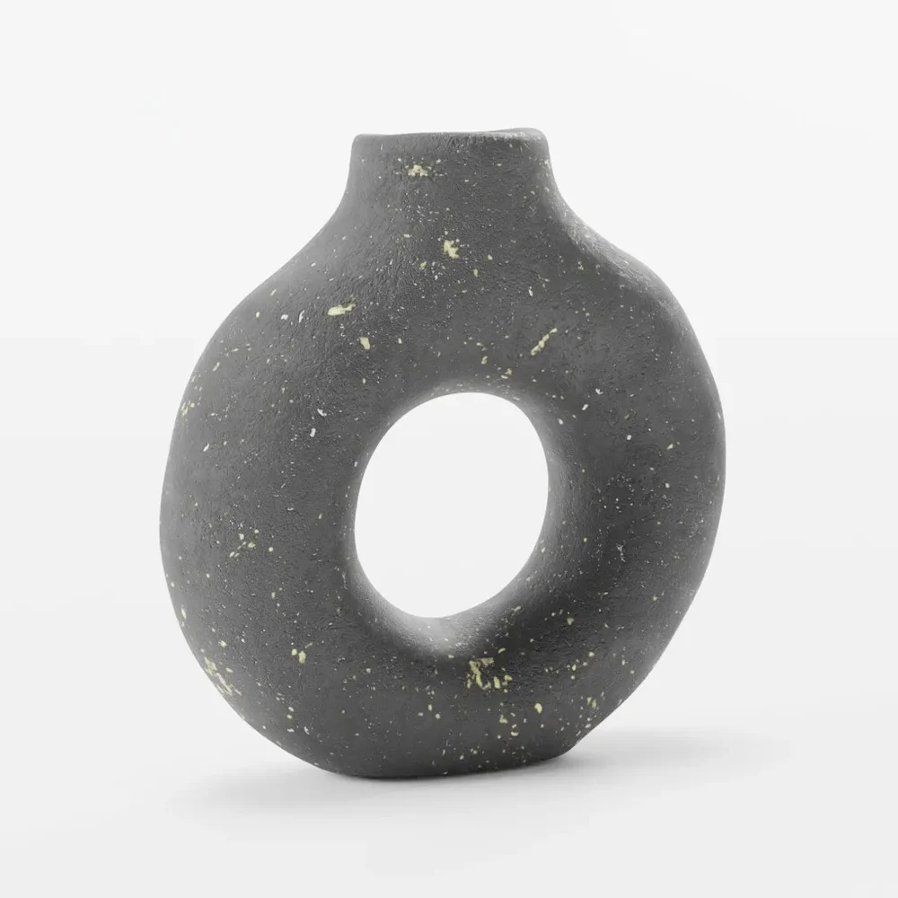 Organic Modern Black Vase