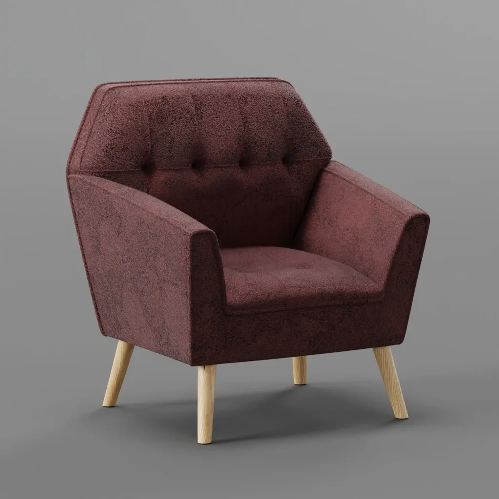 Kingfun Dark Red Chair