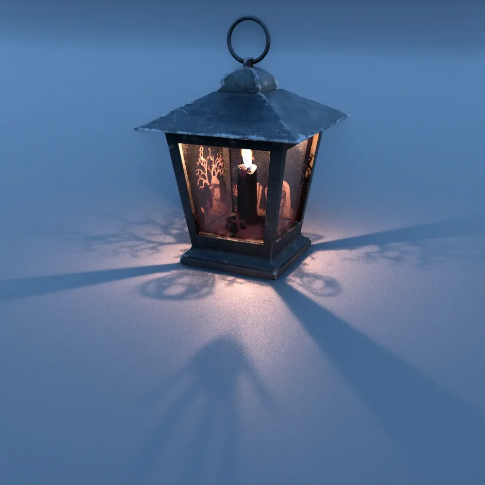 Halloween Metal Lantern With Light